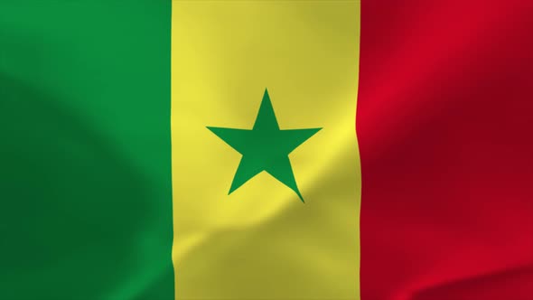 Senegal Waving Flag Animation 4K Moving Wallpaper Background alt