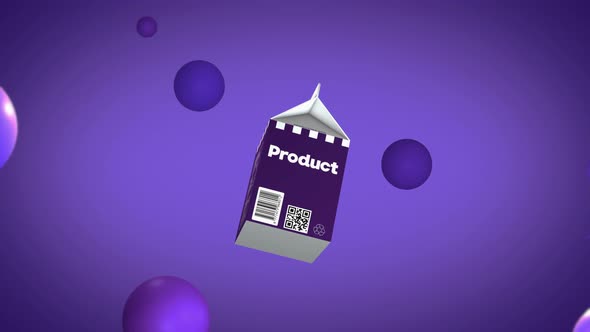 Rotating Fresh Juice Drink Product Pack In Violet Digital Background Animation alt