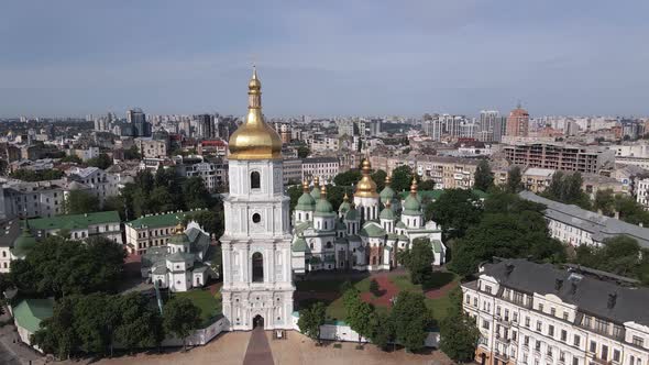 Kyiv. Ukraine: Saint Sophia's Cathedral in Kyiv. Aerial View alt