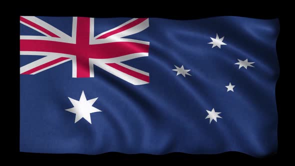 Waving Flag of Australia Loop