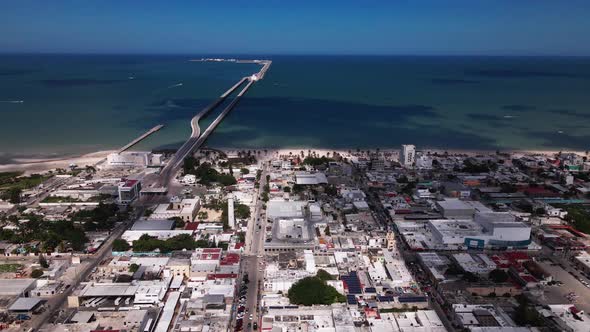 Progreso is the most important port of Yucatan, Mexico alt