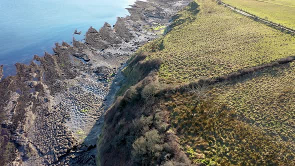 Aerial View of the Amazing Rocky Coast at Ballyederland By Dunkineely in County Donegal  Ireland alt
