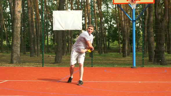 Emotional Tennis Player Reacting After Missing Shot alt