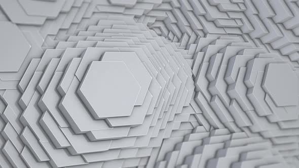 Abstract 3D Hexagon Wave Background