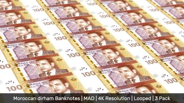 Morocco Banknotes Money / Moroccan dirham / Currency DH / MAD / 3 Pack - 4K alt