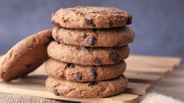 Close Up of Stack of Cookies on Table  alt