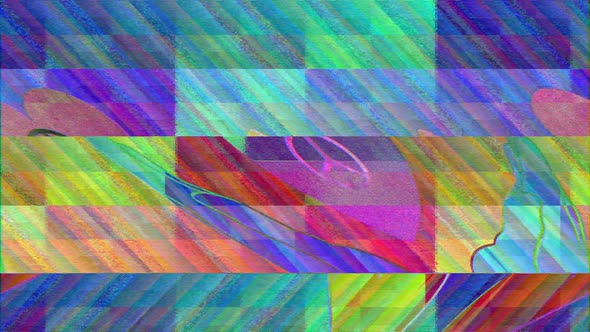 Multicolored Ornamental Nostalgic Psychedelic Iridescent Background