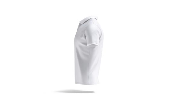 Blank white man polo-shirt mockup, looped rotation alt