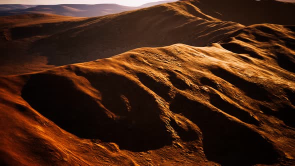 Aerial View of Red Desert with Sand Dune alt