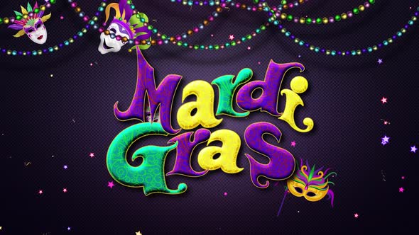 Mardi Gras Text Background