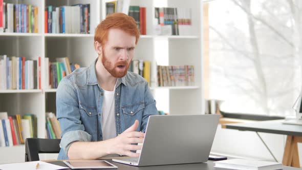 Loss Frustrated Casual Redhead Man Retarded By Failure alt