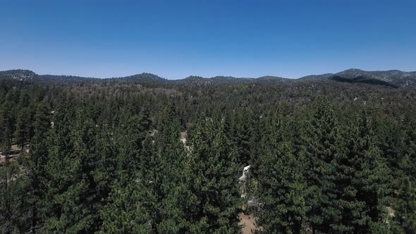 Aerial view of Big Bear Solar observatory and Big Bear Lake, California, USA alt