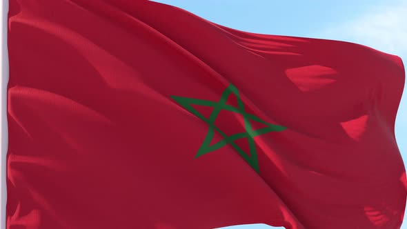 Morocco Flag Looping Background