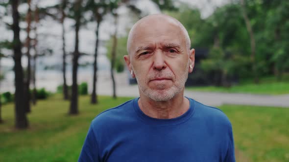 Close Up Portrait of Elder Handsome Man alt