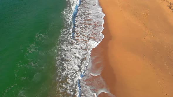 Beach near town Palamos, Spain alt