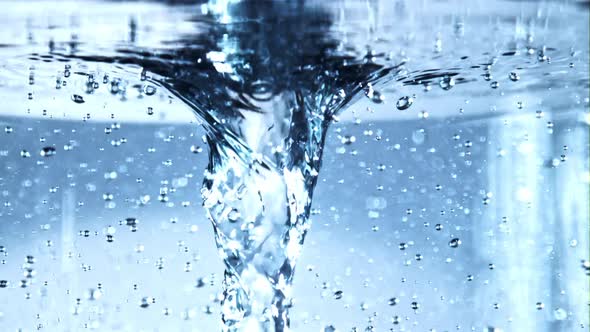 Water Funnel with Air Bubbles Under Water alt