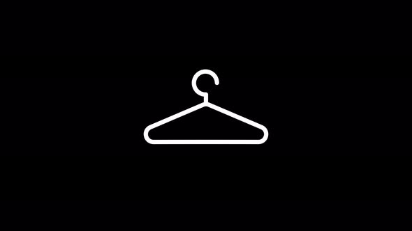 White Picture of Hangers on a Black Background