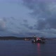 Sea Approaching To Towboat Sunset - VideoHive Item for Sale
