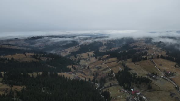 Carpathian Mountains From A Bird's Eye View alt