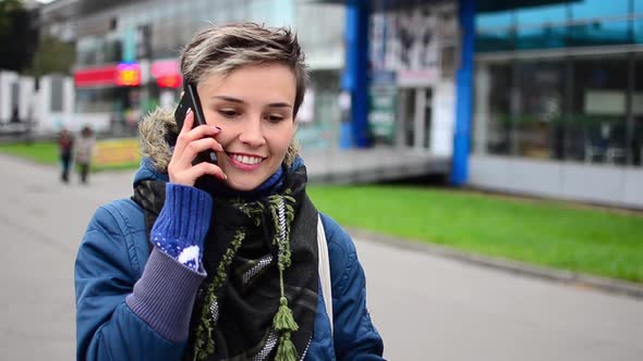 Woman Talking on the Phone