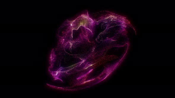 Abstract background nebula of particles of purple color.