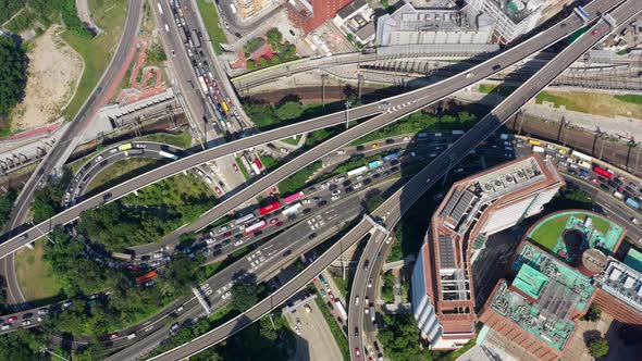 Top view of Hong Kong city alt