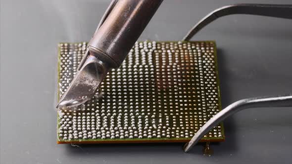 The Reballing By Soldering Iron