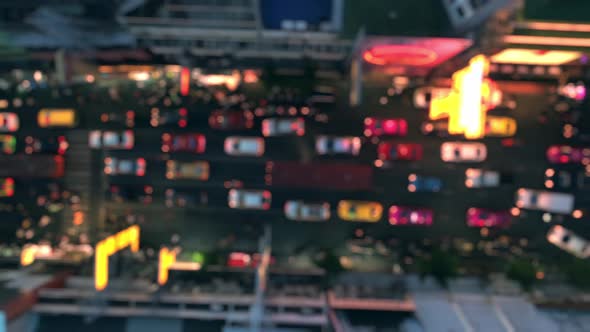 Blur abstract background from Yaowarat Road (Chinatown Bangkok) ,Bangkok, Thailand. alt