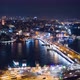 Aerial Hyperlapse Istanbul Galata And Bosphorus Night - VideoHive Item for Sale