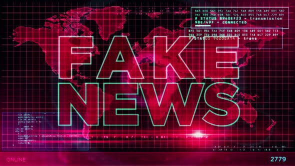 Fake news broadcast on digital screen, Motion Graphics | VideoHive