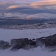 Tromso city seen from Storsteinen mount in high wind, Norway, Arctic - VideoHive Item for Sale