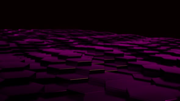 Hexagonal background footage 4K _Violet
