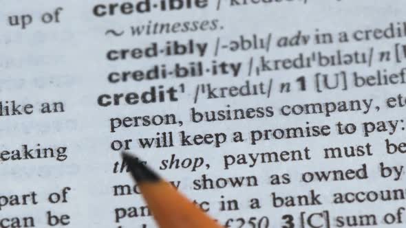 Credit Word Meaning in English Dictionary, Loan for Business, Promise to Pay alt