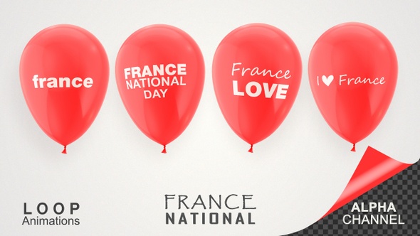 France National Day Celebration Balloons alt