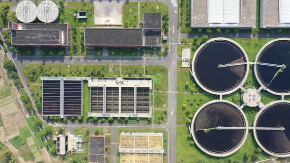 Sewage treatment plant in city alt