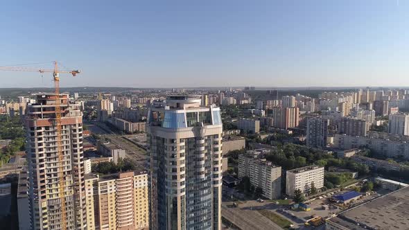 Aerial view of Multi-storey buildings in the city 06 alt