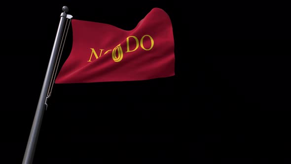 Flag Of Seville City (Spain )With Alpha Channel 4K alt