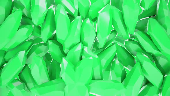 Green Crystals Background