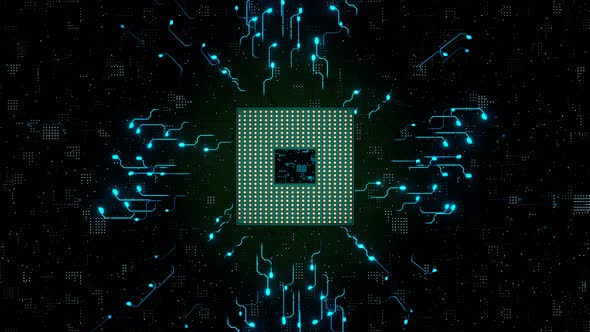 CPU. Modern processor. Motherboard., Motion Graphics | VideoHive