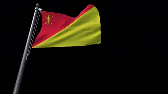 Flag Of Zamość City (Poland) With Alpha Channel 4K alt