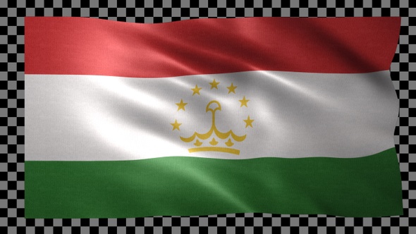 Tajikistan waving flag looped alt