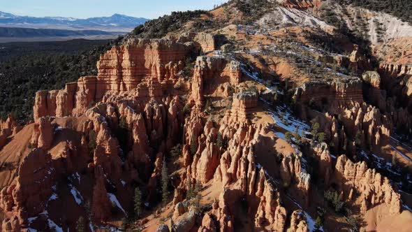 Aerial of the rugged landscape of southern Utah alt