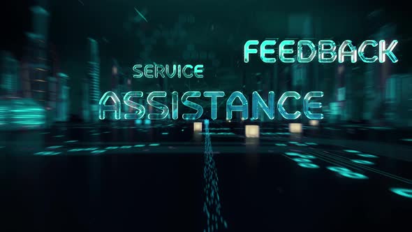 Customer Needs with Digital Technology Hitech Concept