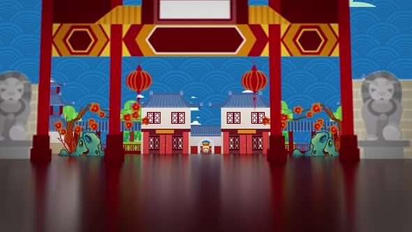 Chinese Traditional Cartoon Style Motion Graphic