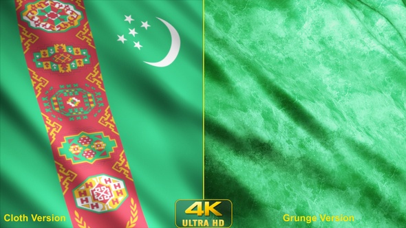 Turkmenistan Flags alt