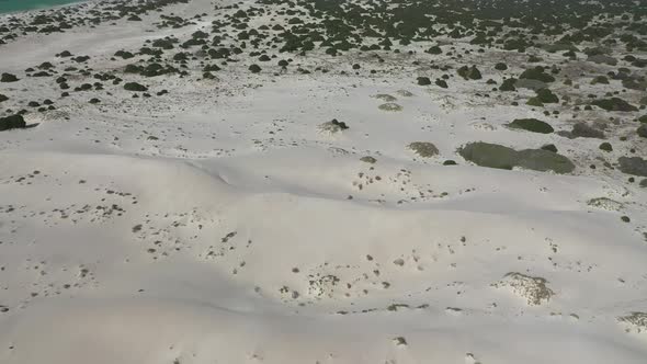 Sand Dunes Wind Gust in Eucla, Nullabor, Western Australia 4K Aerial Drone