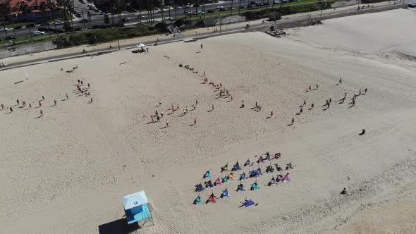 Beach Football Aerial Parallax 4 K