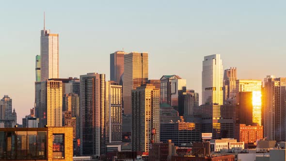 Chicago River North - Day to Night Time Lapse alt