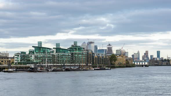 Luxury riverside apartment blocks of Cinnabar Wharf, Wapping, London, UK. alt