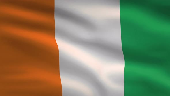 Ivory Coast Cote Divoire Windy Flag Background 4 K alt